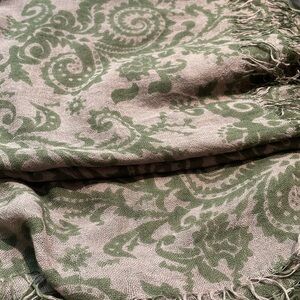 Chan Luu fringed cashmere and silk scarf